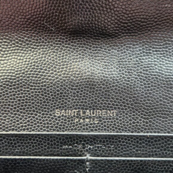 Yves Saint Laurent YSL Black Caviar Leather Wallet - Picture 12 of 16